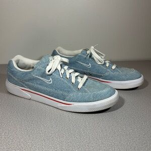 NIKE GTS 97 DENIM BLUE RED WHITE SKATEBOARD SHOES MENS SIZE 11.5